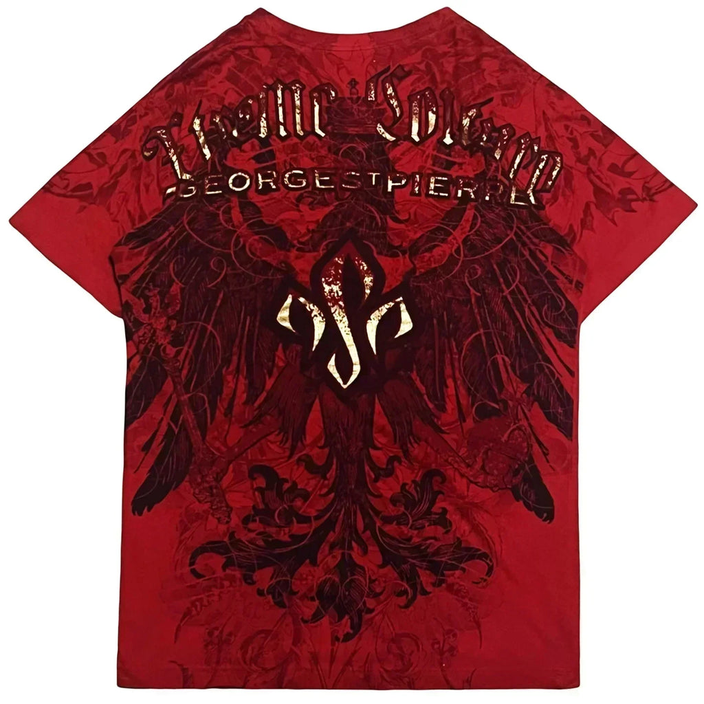 Affliction Fashion T-shirt Gothic Short Sleeve Sweatshirts Dark Gothic Skull Print Mayhem Gaga Oversized Men New Cotton Tops