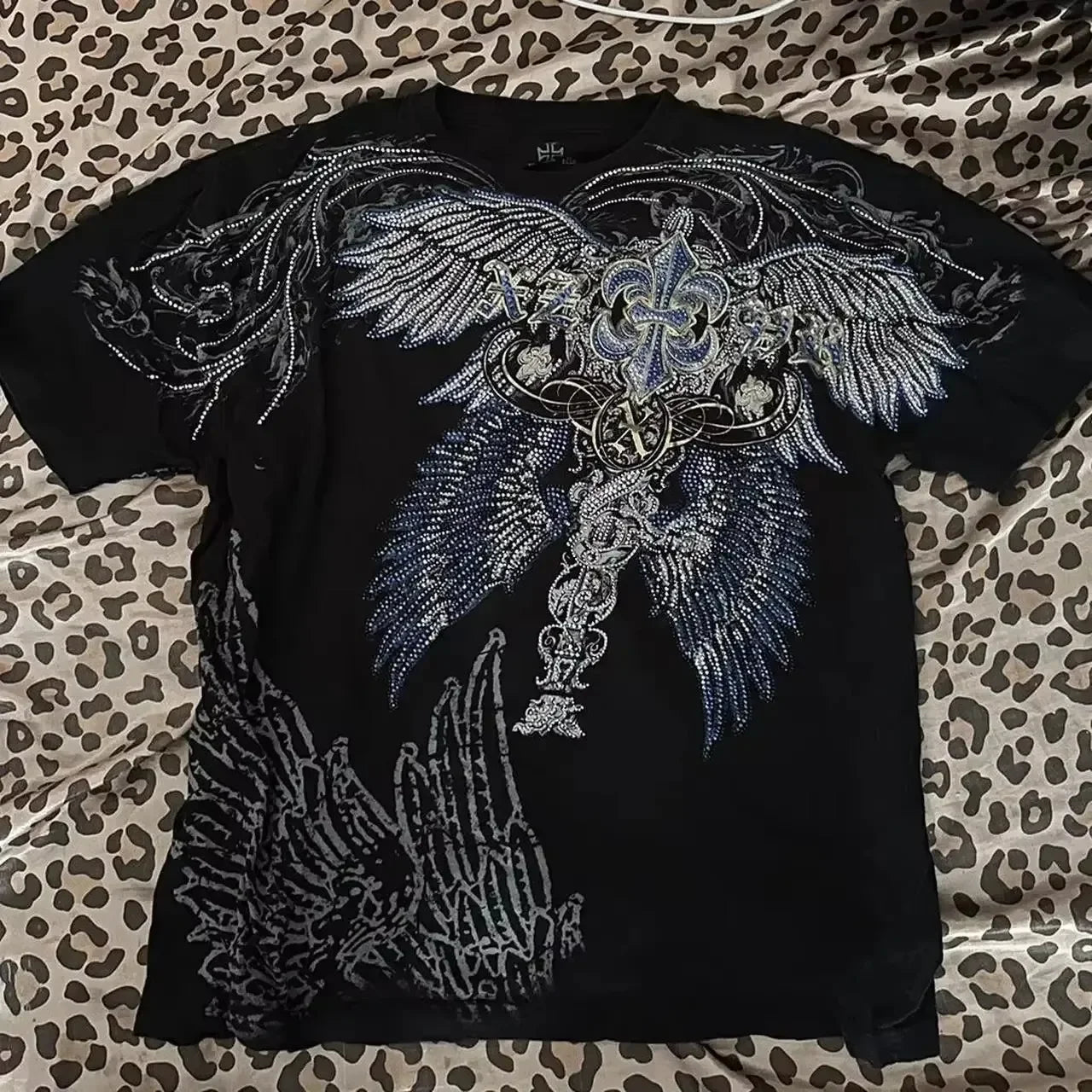 Retro Washing Affliction Grunge Cyber Y2K Style T-Shirt
