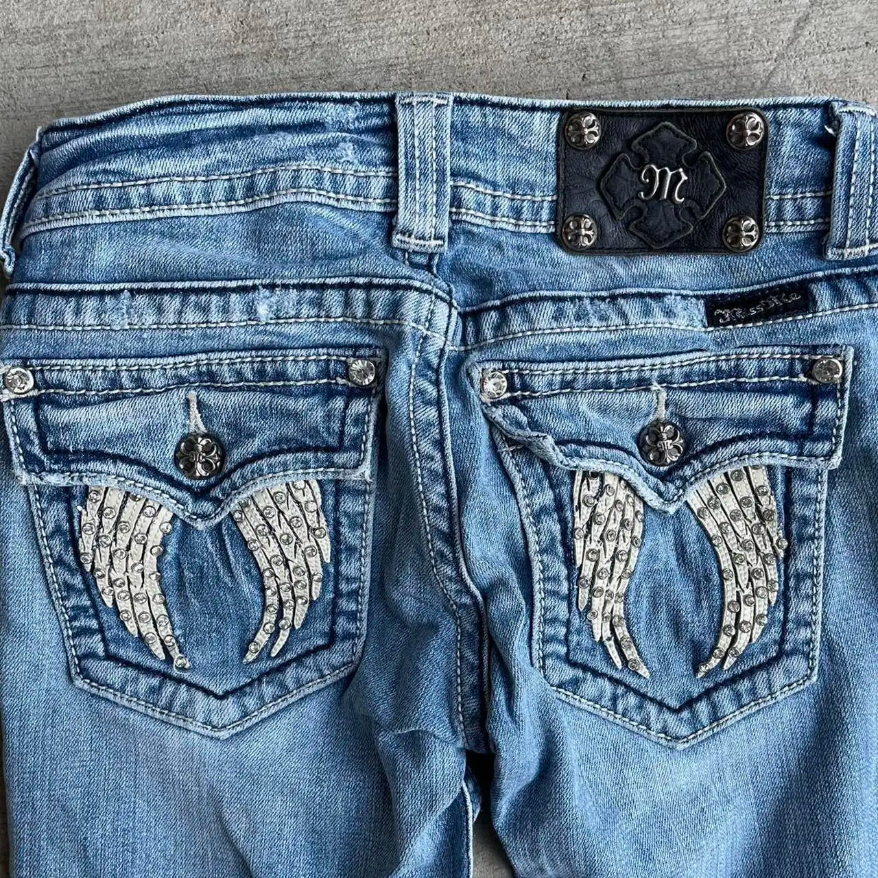 Harajuku Cross Bootcut Jeans Y2k 2000s Shining Diamond Jean Casual Denim Pants Straight Wide Leg Jean Women Clothing