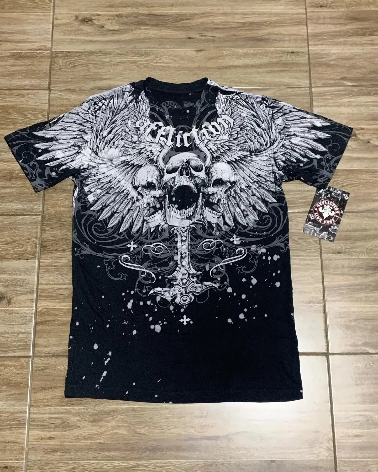 Boy Affliction Retro Red Shirt Street Y2K American Fashion Street Men and Women Loose T-shirt Casual Tops New Oversized t shirt