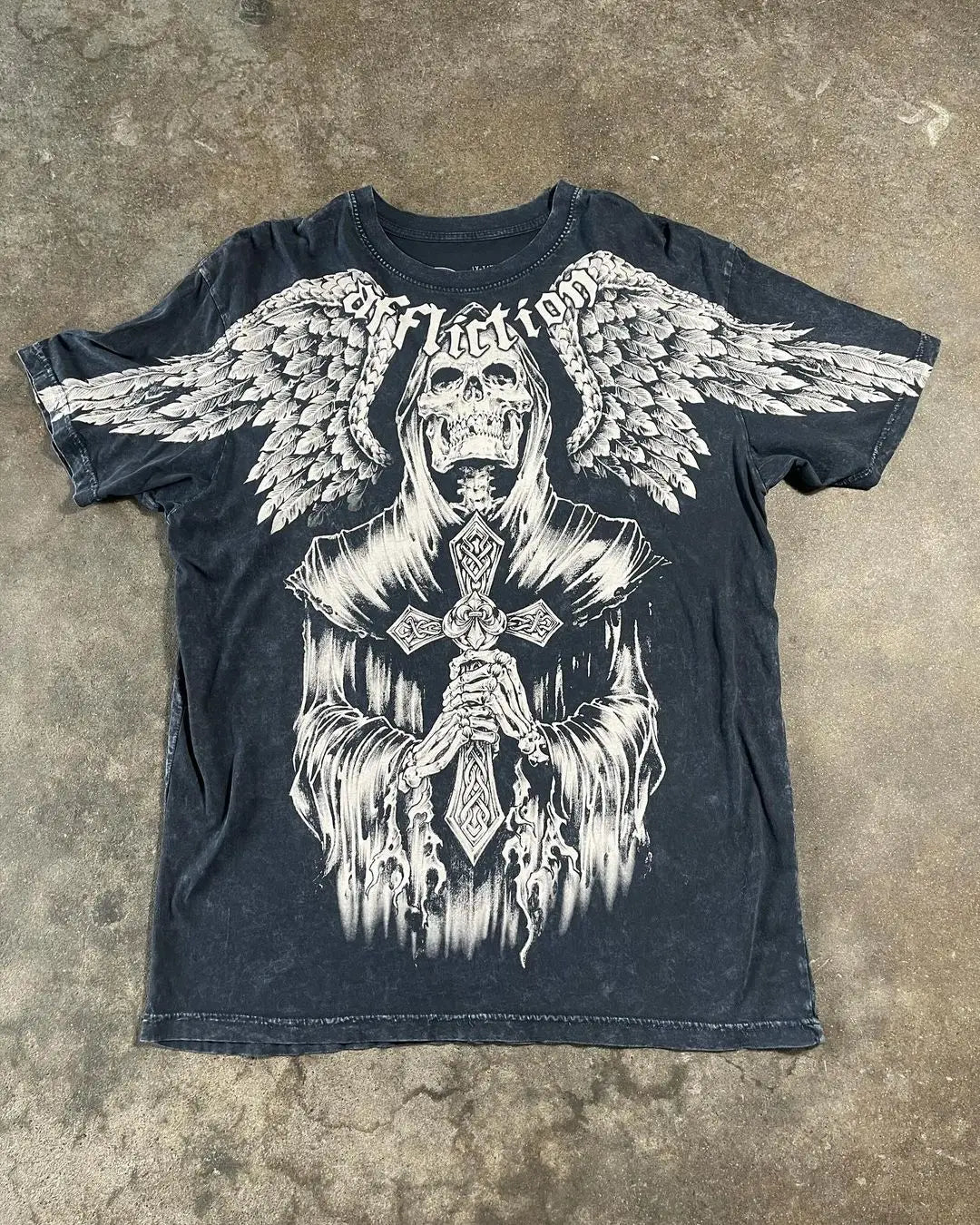 Xtreme T shirt Men Y2K Fashion Bible Scripture Pattern Printed Short Sleeves Affliction High Street Gothic Tide Cotton T shirts
