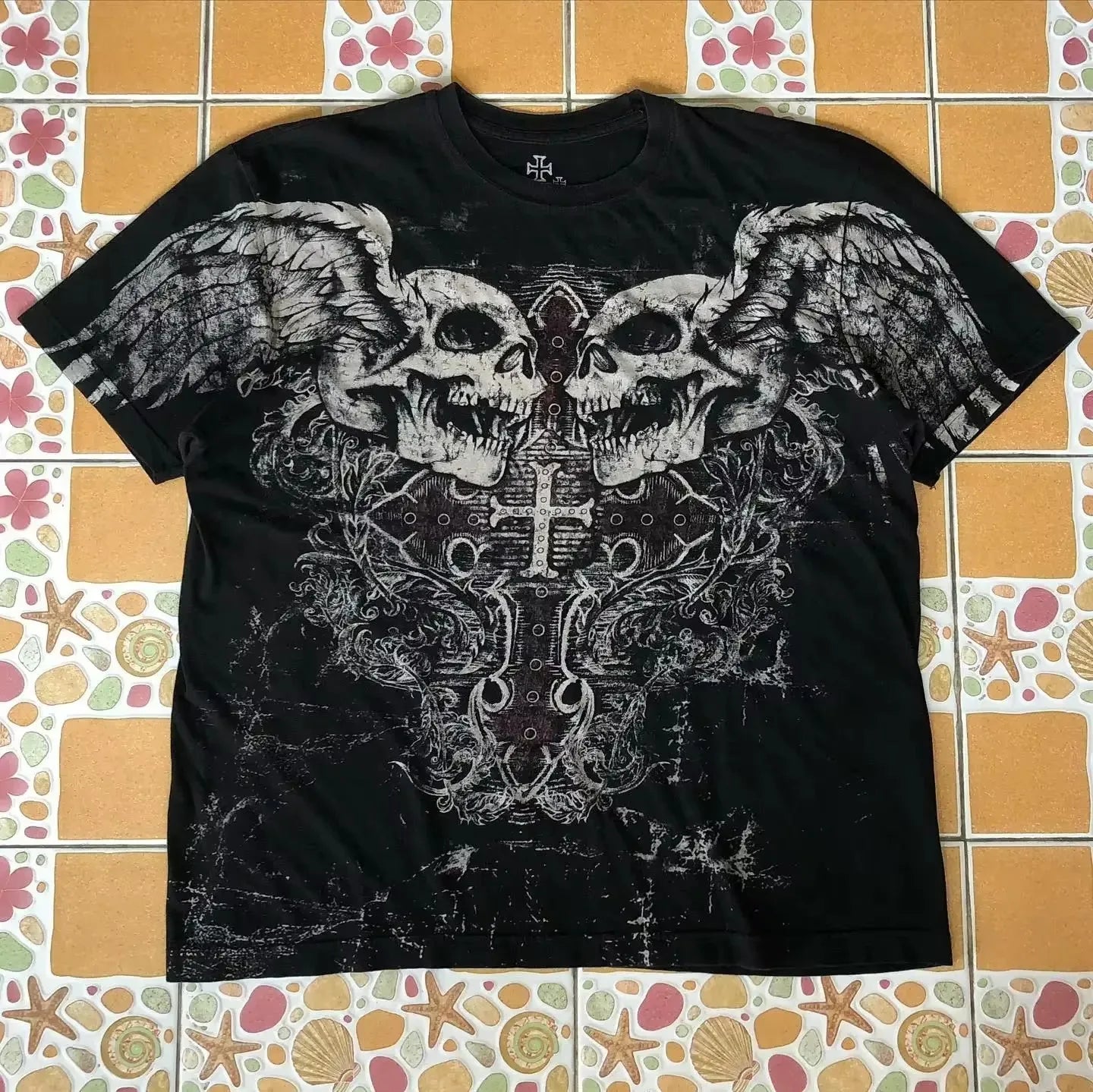 Boy Affliction Retro Red Shirt Street Y2K American Fashion Street Men and Women Loose T-shirt Casual Tops New Oversized t shirt