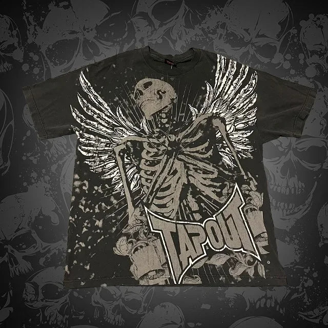 Retro Washing Affliction Grunge Cyber Y2K Style T-Shirt