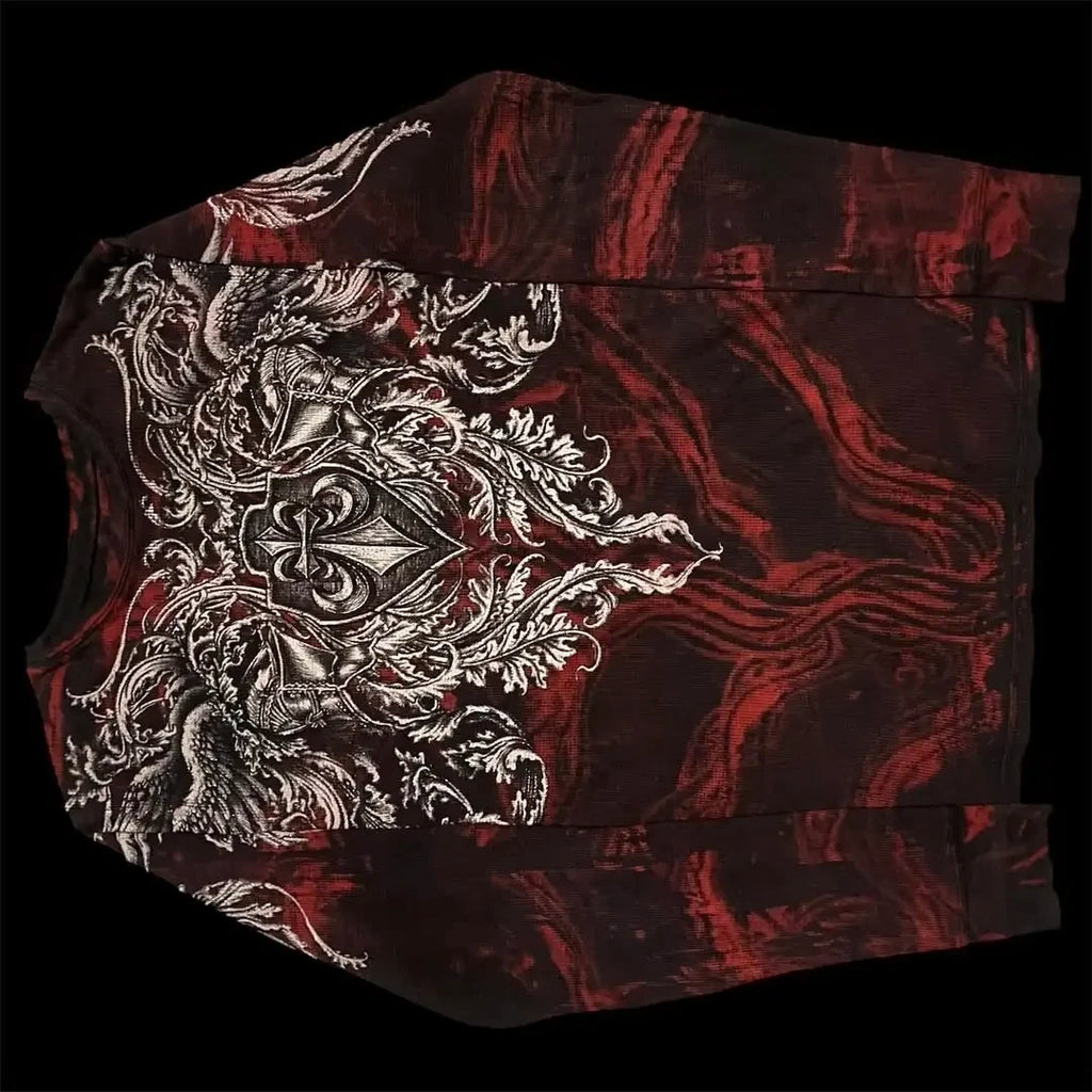 Affliction NewLong sleeved T shirt Hip Hop Round Neck Oversized shirt Women Casual Gothic Skull Holy Writ Letter Tops Streetwear