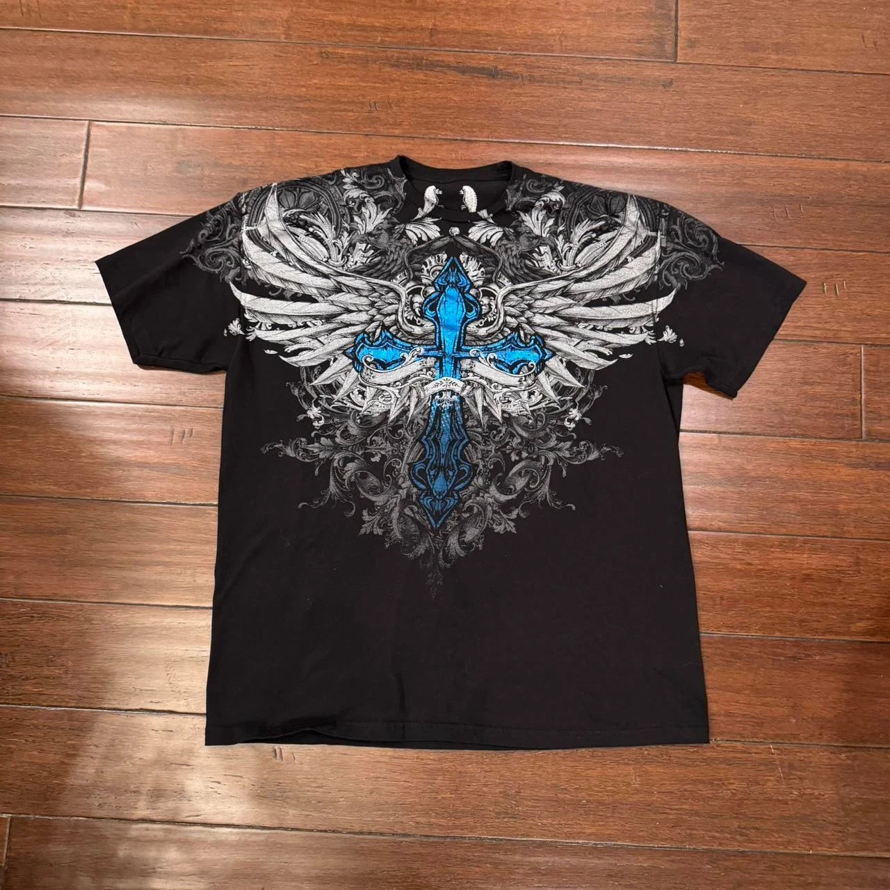 Retro Washing Affliction Grunge Cyber Y2K Style T-Shirt