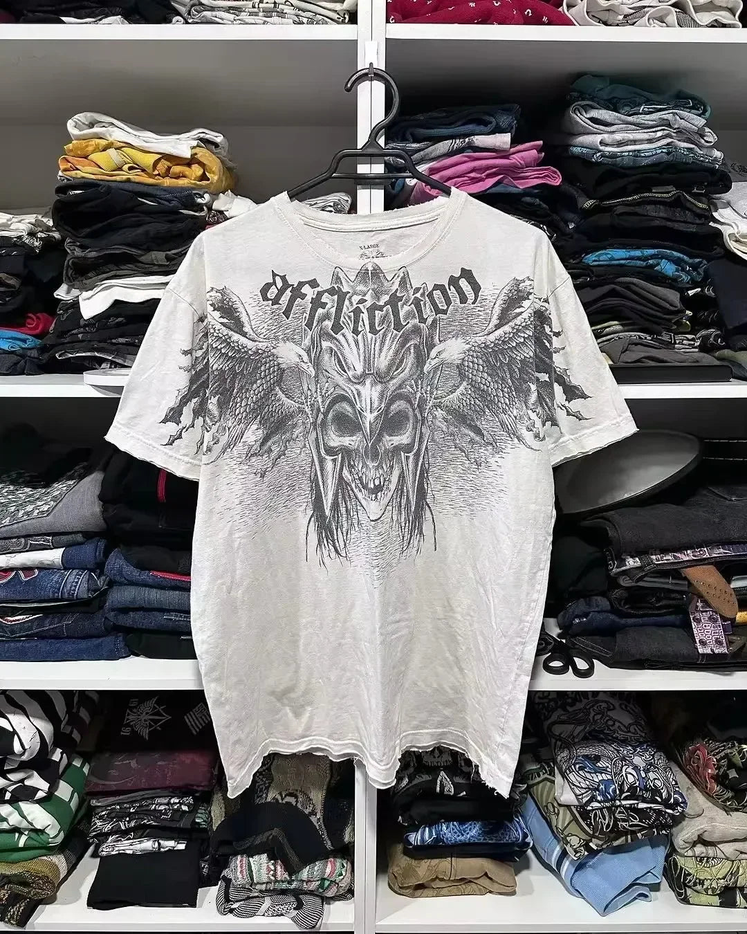Boy Affliction Retro Red Shirt Street Y2K American Fashion Street Men and Women Loose T-shirt Casual Tops New Oversized t shirt