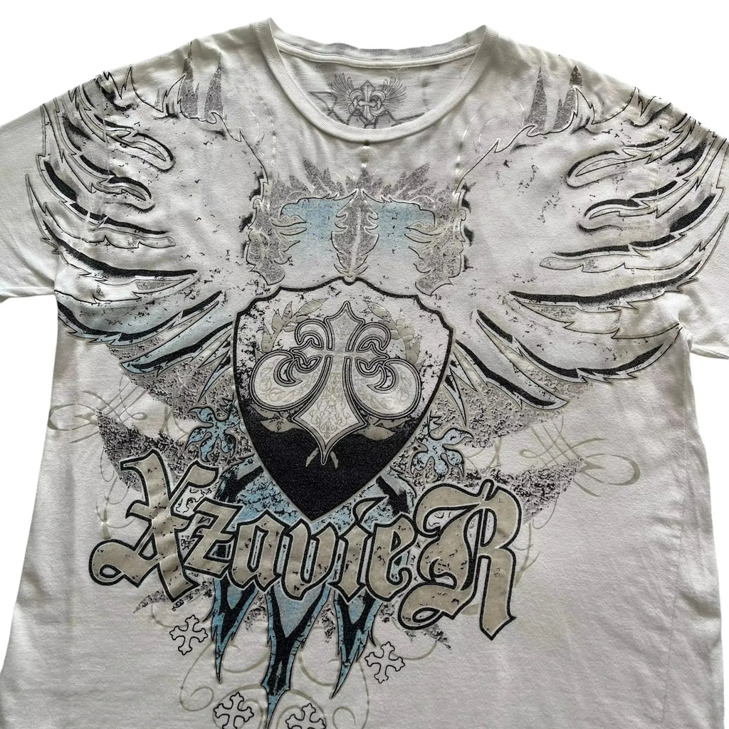 Retro Washing Affliction Grunge Cyber Y2K Style T-Shirt