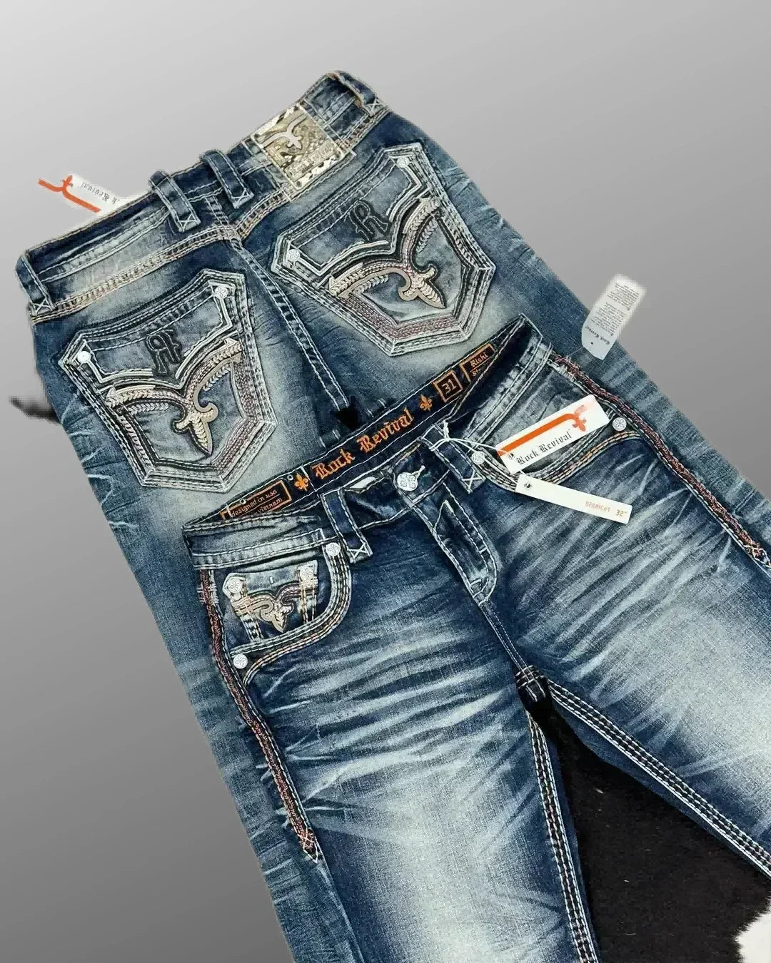 New Style Blue Embroidered Cross Pattern Jeans Vintage Streetwear Harajuku Casual Hip Hop Men and Women Y2k American Retro Jeans
