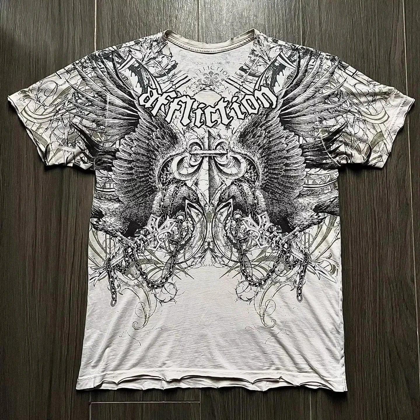 Boy Affliction Retro Red Shirt Street Y2K American Fashion Street Men and Women Loose T-shirt Casual Tops New Oversized t shirt