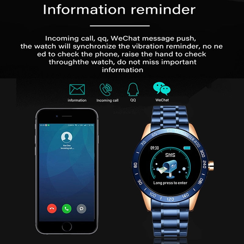Men's Steel Waterproof Smartwatch