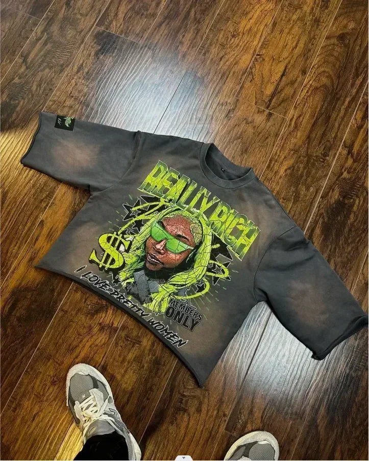 Affliction NewLong sleeved T shirt Hip Hop Round Neck Oversized shirt Women Casual Gothic Skull Holy Writ Letter Tops Streetwear