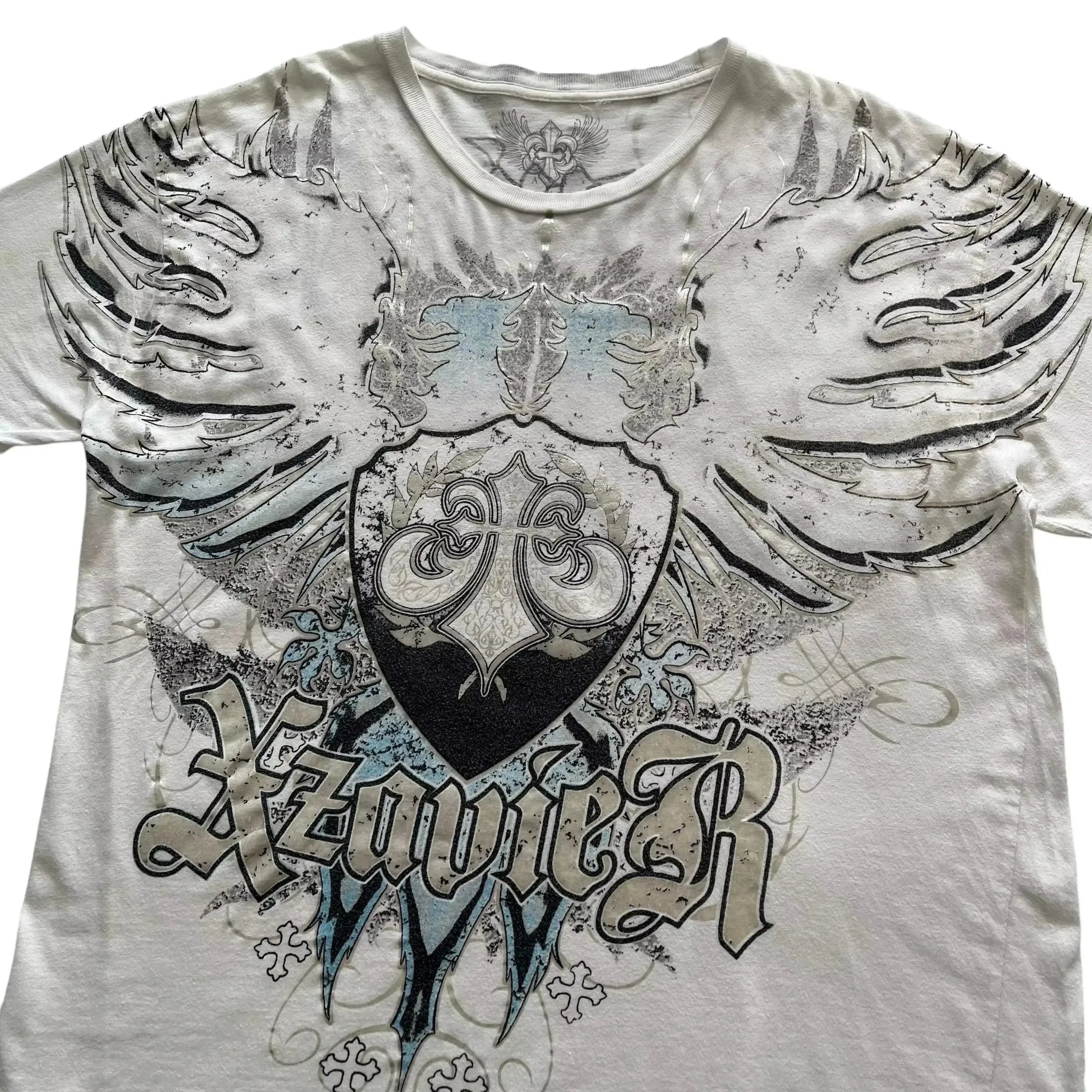 Retro Washing Affliction Grunge Cyber Y2K Style T-Shirt