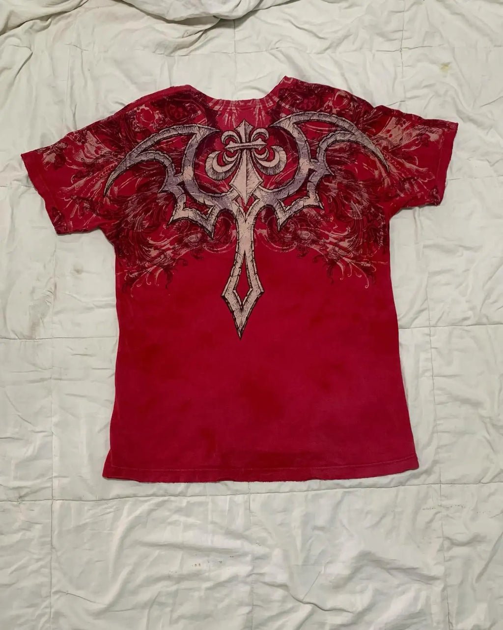 Boy Affliction Retro Red Shirt Street Y2K American Fashion Street Men and Women Loose T-shirt Casual Tops New Oversized t shirt