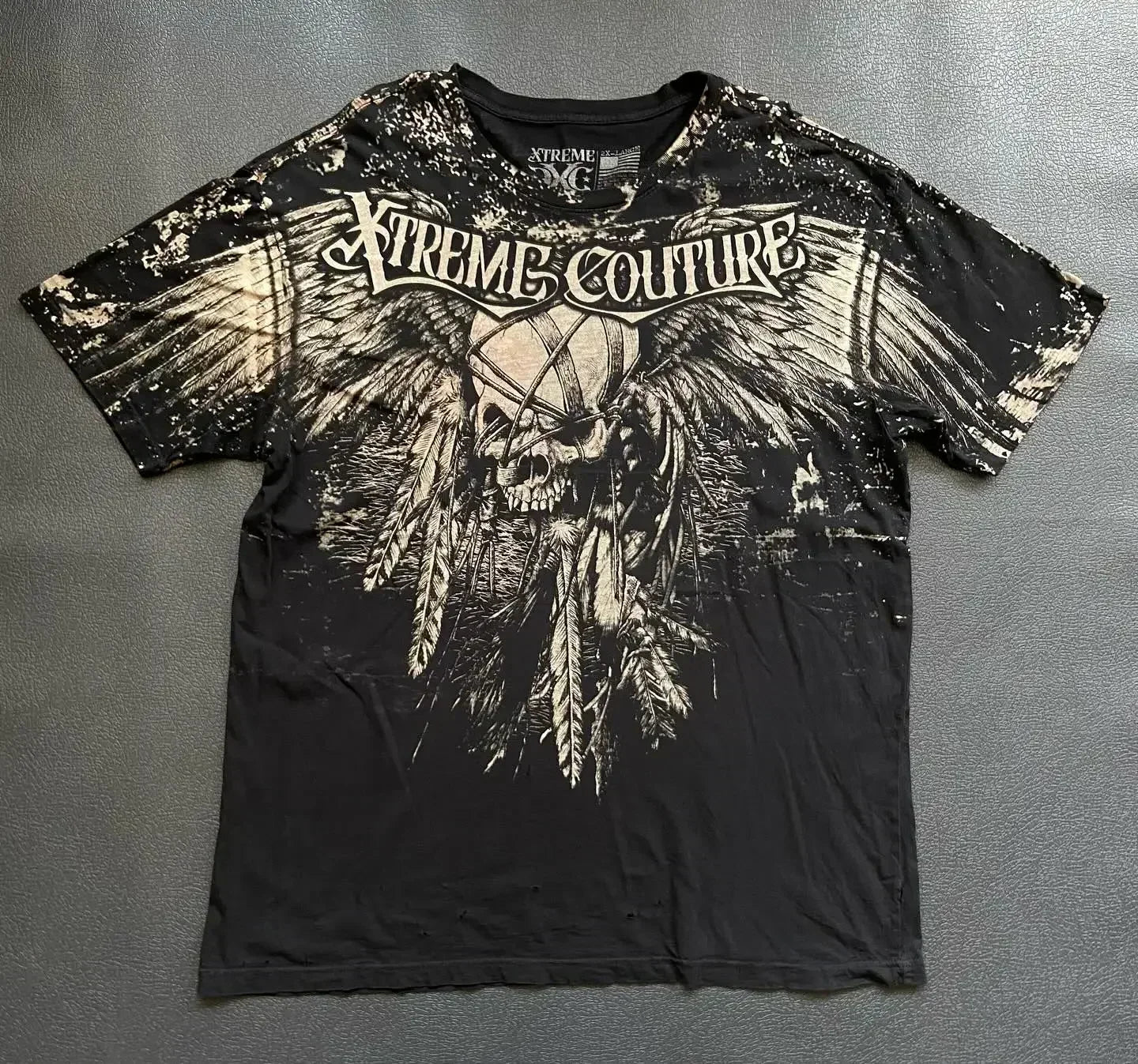 Affliction Fashion T-shirt Gothic Short Sleeve Sweatshirts Dark Gothic Skull Print Mayhem Gaga Oversized Men New Cotton Tops