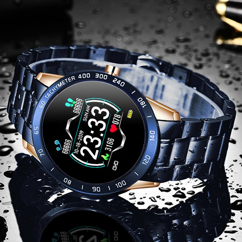 Men's Steel Waterproof Smartwatch